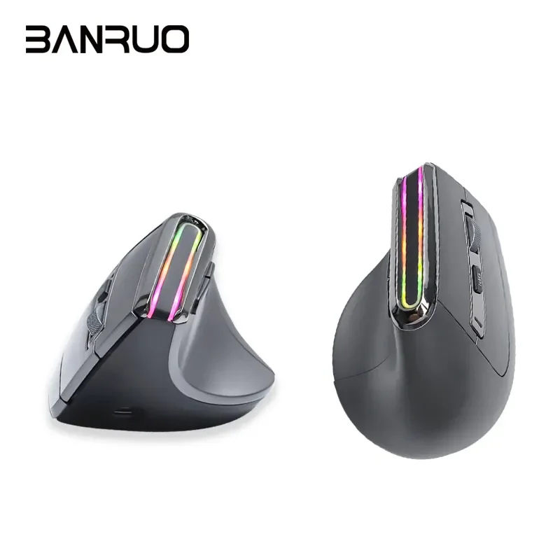 

COUSO Wholesale Bluetooth Compatible 2.4G Wireless Rechargeable Mouse Optical Mice Multi-Purpose Vertical Mouse