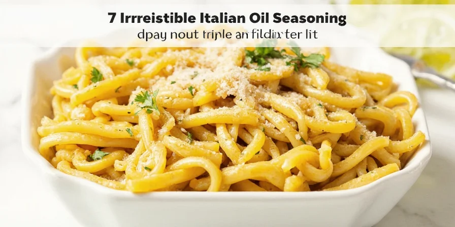 A glass bottle of homemade Italian oil seasoning