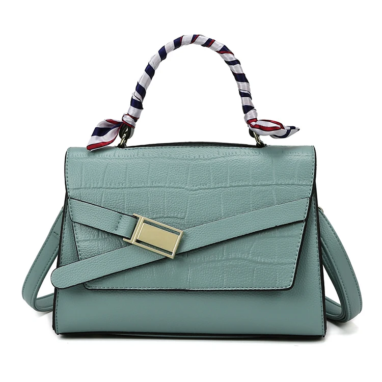 

EG643 Crocodile pattern designer square crossbody ladies hand bag pu leather women handbag