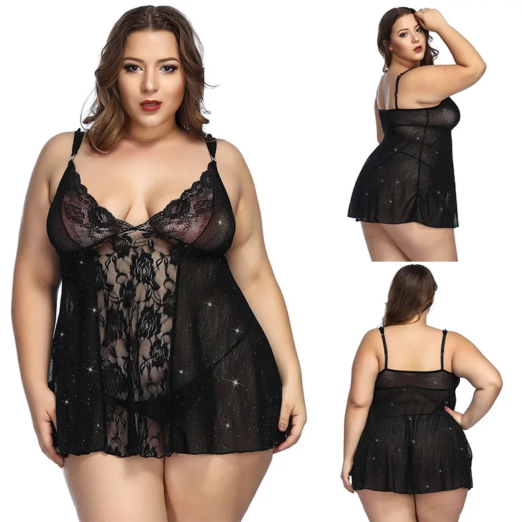 

2018 New Design New Fashion Plus Size Lace Black Women Lingerie