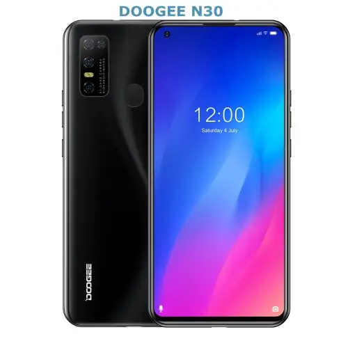 

Global DOOGEE N30 4GB 128GB 4180mAh Quad Back Cameras Face ID Fingerprint Id 6.55 inch Android 10.0 4G Octa Core Mobile Phone