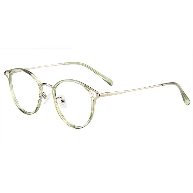 

Best Selling Oem Brand Round Flexible Metal & Plastic Women Optical Eyeglasses Frames Drop Shipping, 2 colors