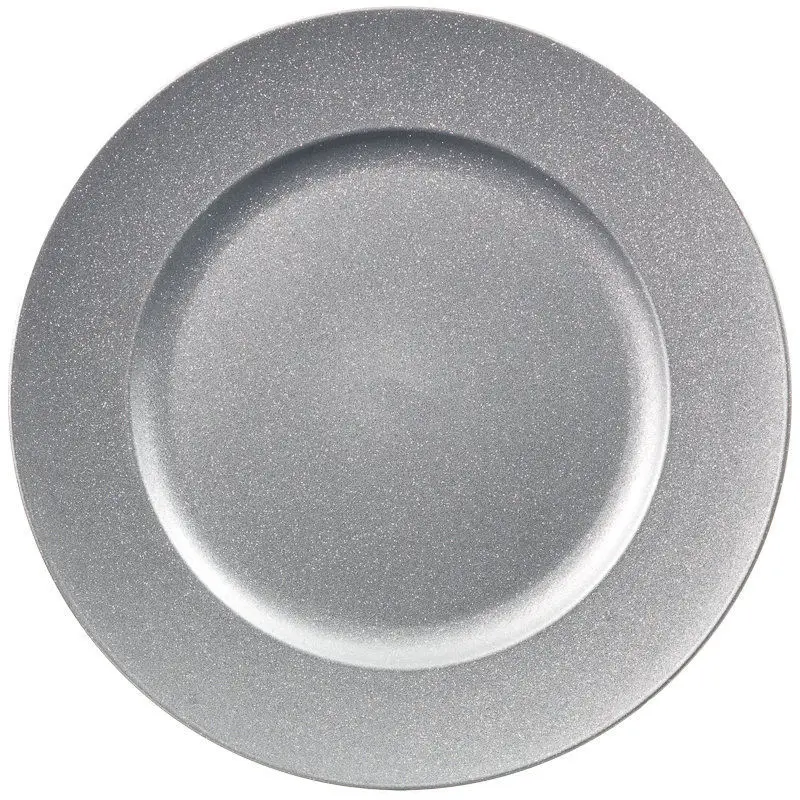 Silver Glitter Charger Plates Wedding Pates Plastic Plates Buy Silver