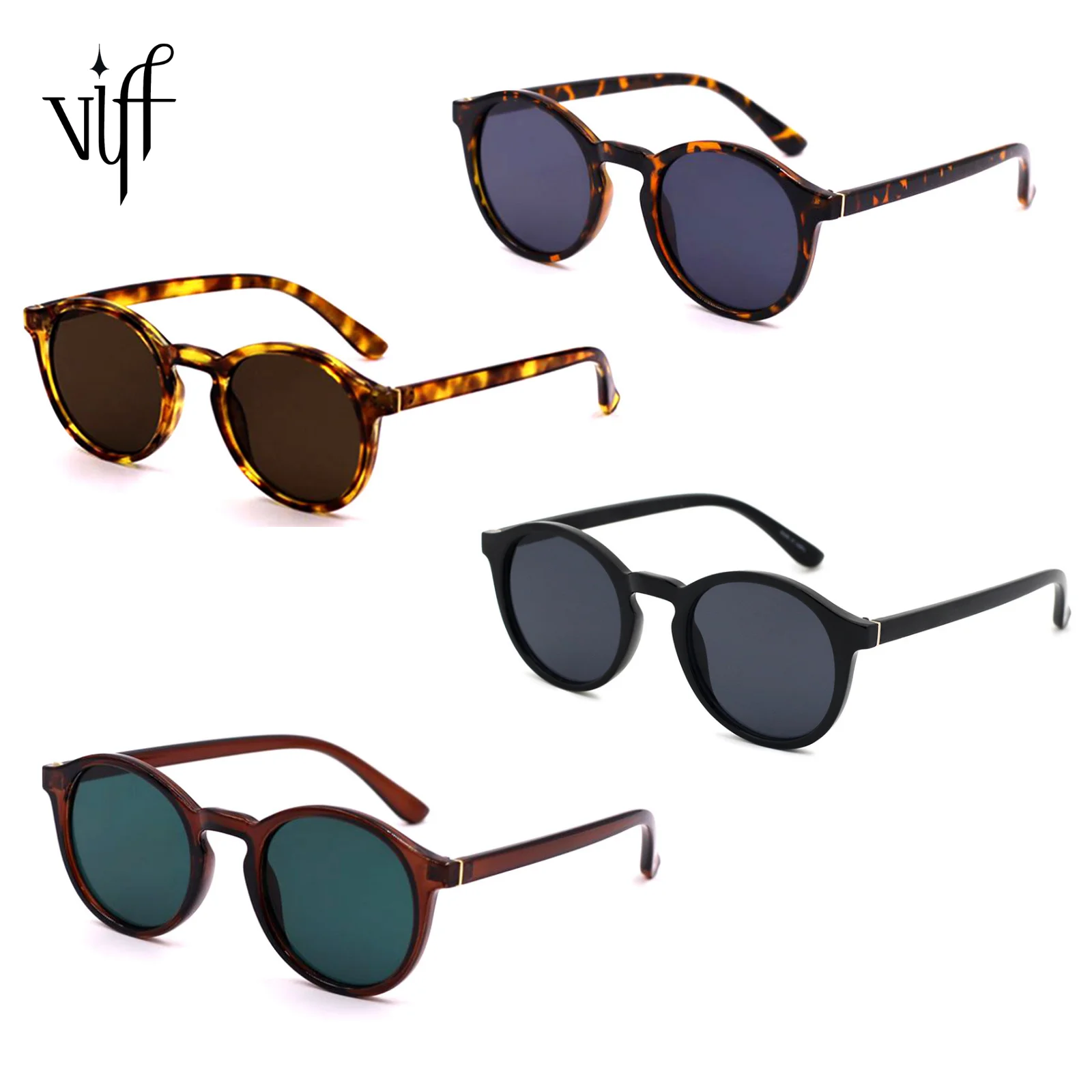 

VIFF HP20607 Luxury round trendy wholesale custom vintage oval fashion mens shades sun glasses newest 2021 women sunglasses