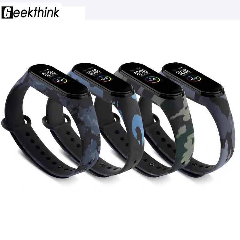 

Loop Strap Silicone Bracelet for Xiaomi Mi Band 4 Correa Strap Camouflage Wristband Replacement