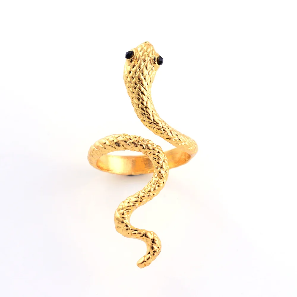 

Punk Snake Shape Rings Silver Color Adjustable Rings Party Bijoux Personality Jewelry for Women