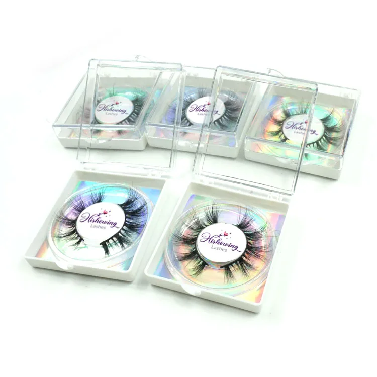 

colorful square 8-18mm lashes box glitter lash boxes square lash box packaging