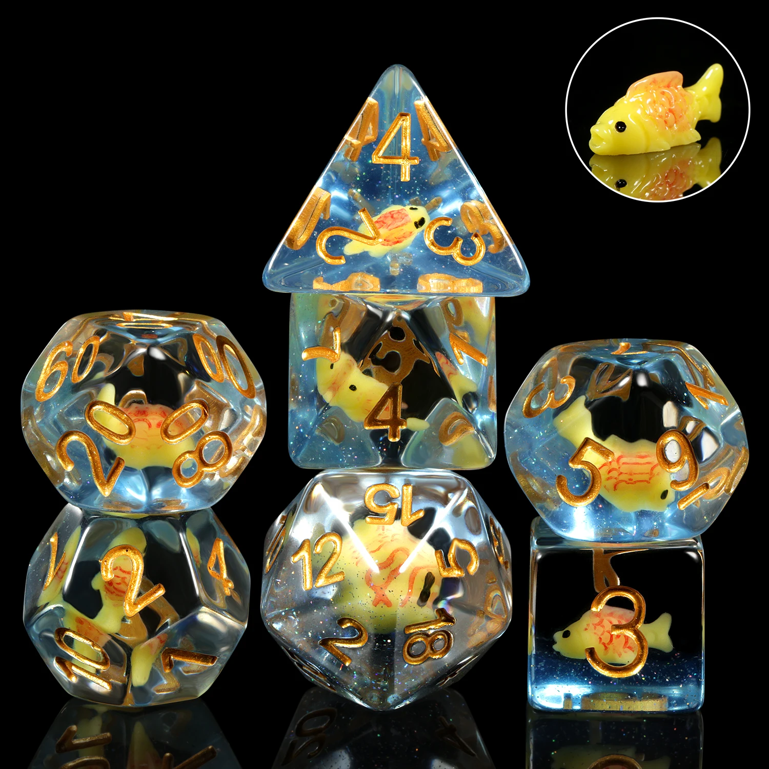 

Custom DND Dice Set Resin Polyhedral Dice Set dungeons and dragons D&D Animal Core Dice for Game
