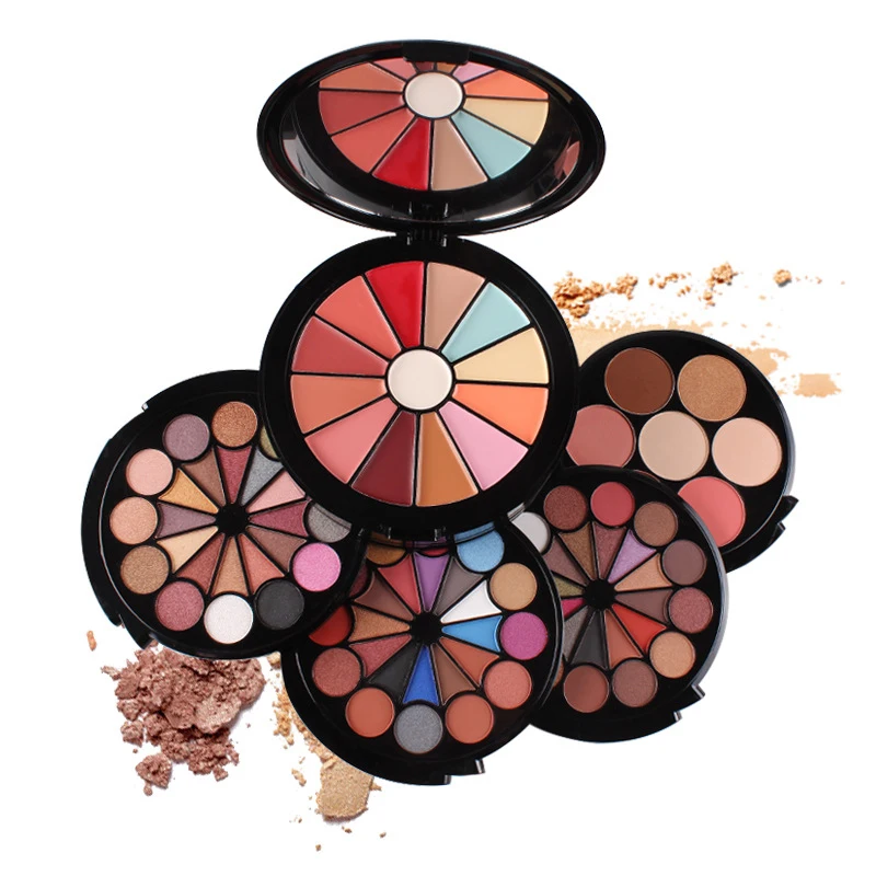 

Makeup sets Eyeshadow palette Cosmetic boxes case with mirror Bronzer private label Matte lipstick Eye make up women, Muiti-color