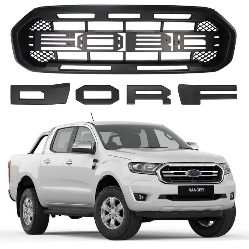 Grille For Ford Ranger 2018 2019 T8 Px Mkiii Mk3 Xl Xl Xls Xlt Limited Upgrade To Raptor Grill With Logo Letter Buy For Ford Ranger 2019 For Ford Ranger Raptor T8 For