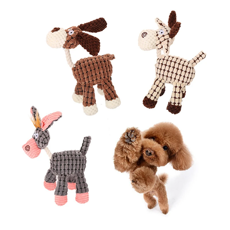 

dog toys 2021 wholesale Pet Products squeaky dog toys shape plush dog toy with rope