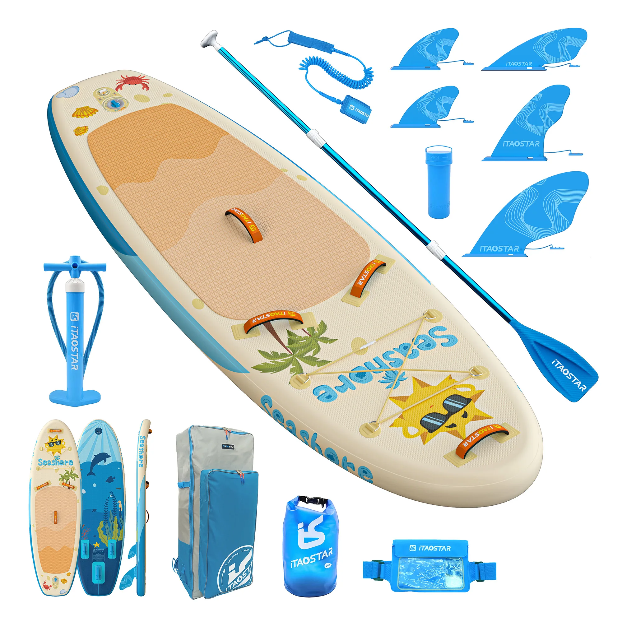 ITAOSTAR PET K02A 8'x29"x4.7" KID Sup Board Inflatable Stand up Paddle Board Surfing Water Sports Paddleboard OEM SUP Board