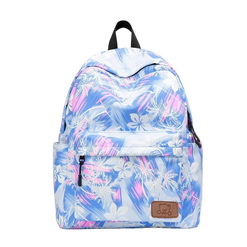 

Wholesale backpack school bags girls cute mini back packs for women printed pattern nylon ladies college bag, Customized