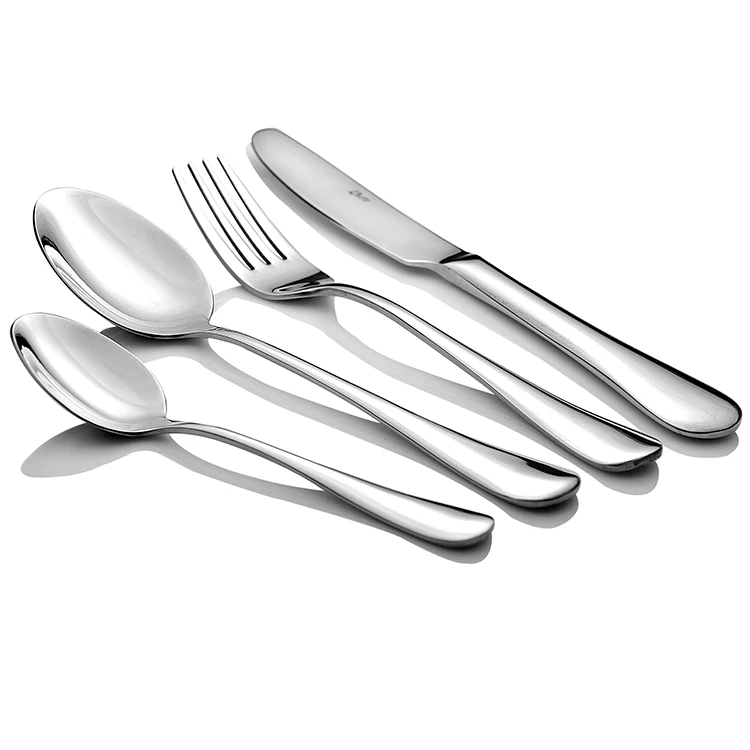 

Wholesale restaurant hotel flatware portable 18/10 stainless steel spoons table knife and forks cutlery set