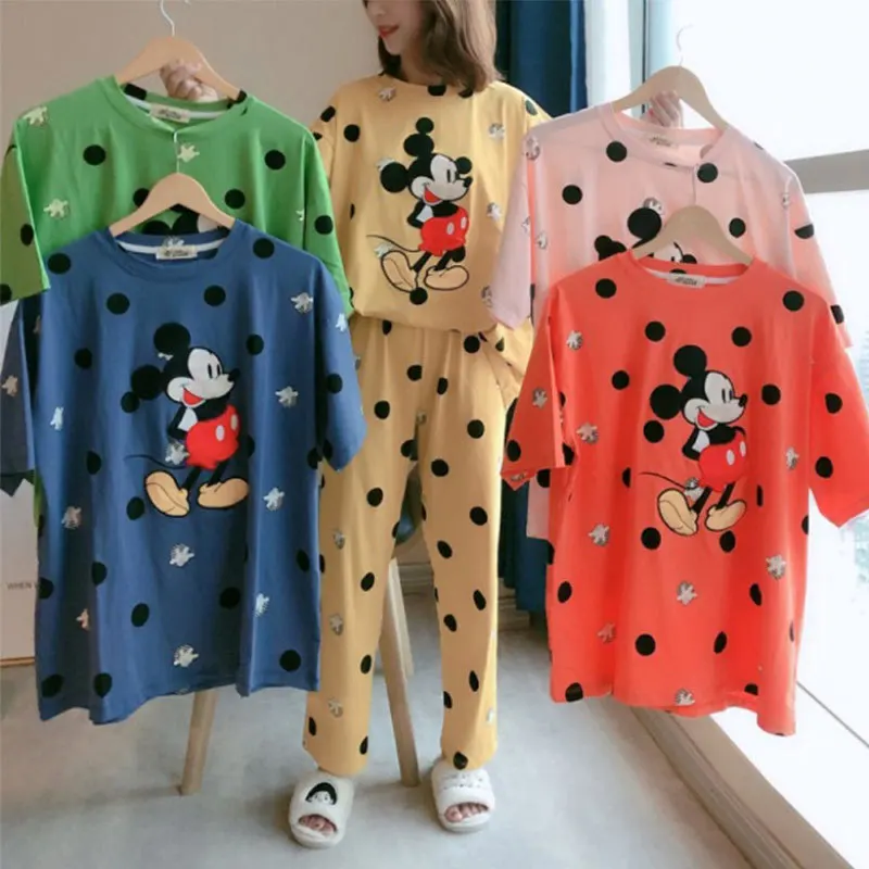 

Sweetly Piyamas Homewear Milk Silk Women's Pajamas Sleepwear Pyjamas Cute Cotton Pajamas Pajamas for Women Set, As picture shows