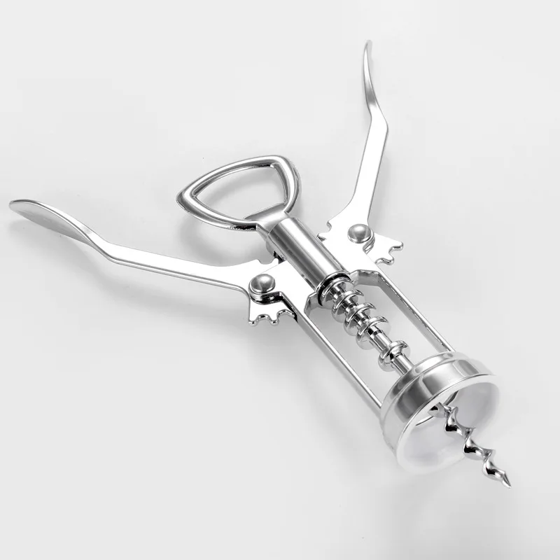 

Portable Professional 2 In 1 Corkscrew Bottle Champagne Beer Wine Opener, Light grey