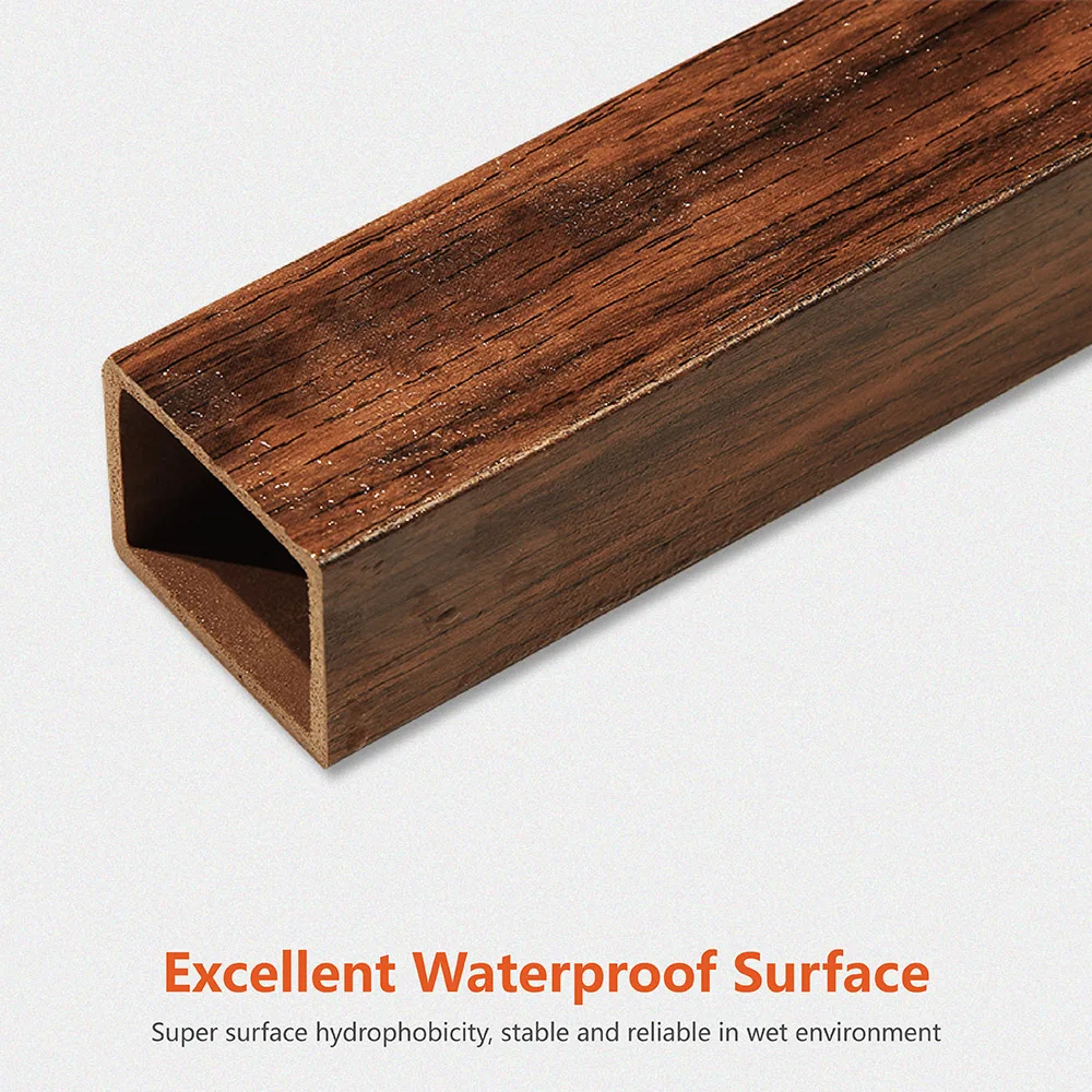 Wpc Wood And Plastic Composite Square Timber Tube For Interior