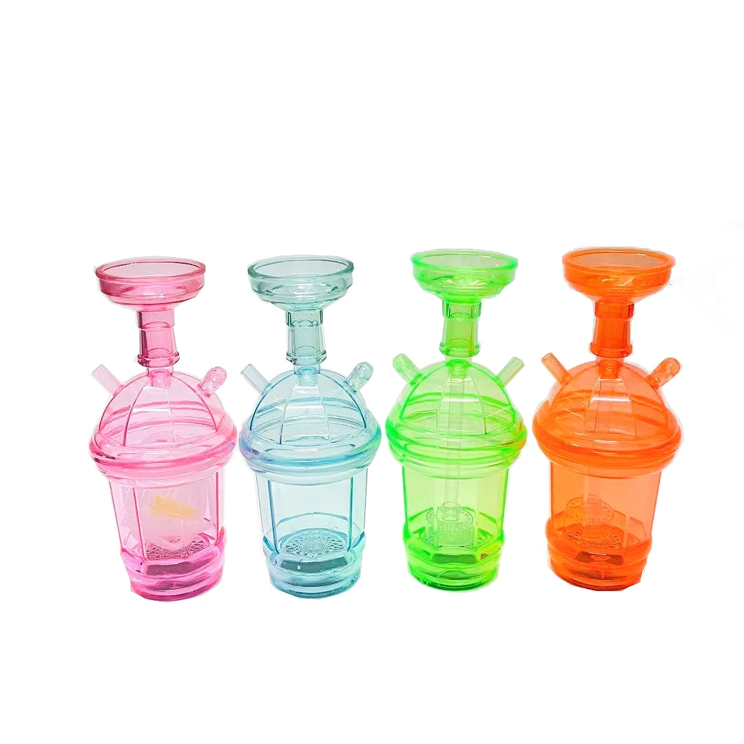 

Hintcan creative shisha hookah german mini acrylic transparent portable hookah cup shisha set with LED, As picture