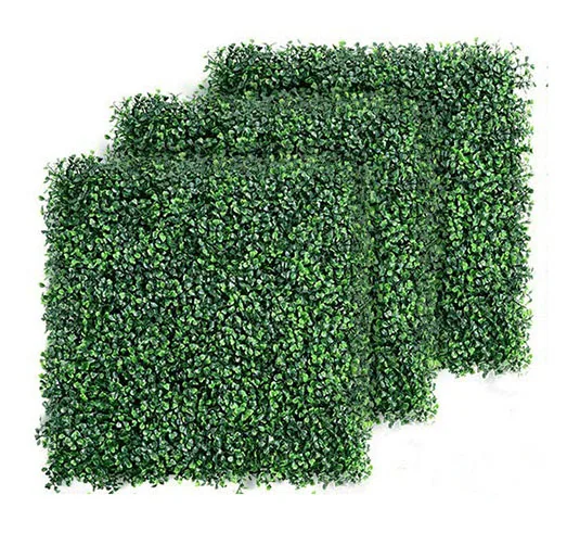 

Artificial Plant Wall Vertical Garden Panel Decor Foliage Hedge Artificial Boxwood Hedge Fake Vertical Garden Green Wall, Green and customized