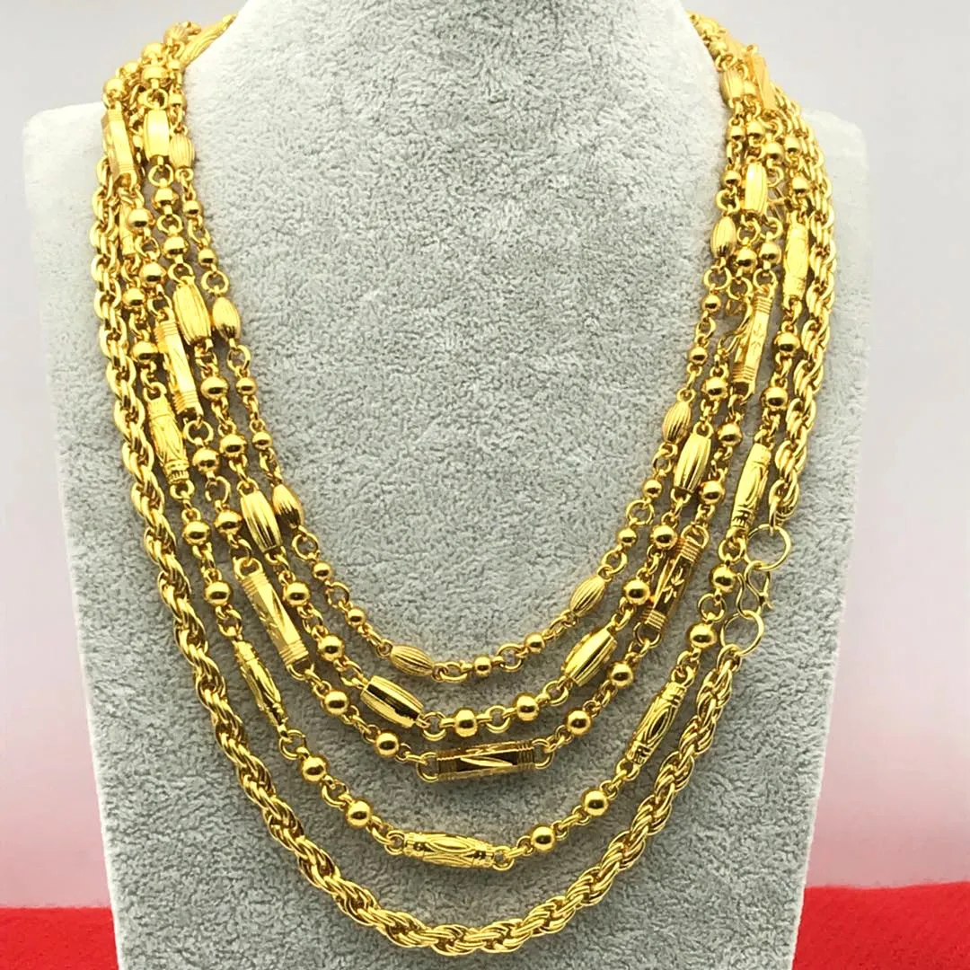 

FAHMI men's necklace gold necklace local tyrant jewelry 18K sand gold chain gold plated jewelry