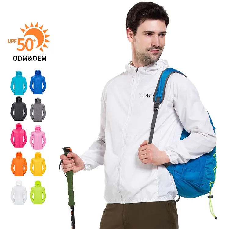 High-end Light Sun-protective Clothing Men Climbing Riding Outdoor Sun-proof Coat Jackets UV protection Support Custom