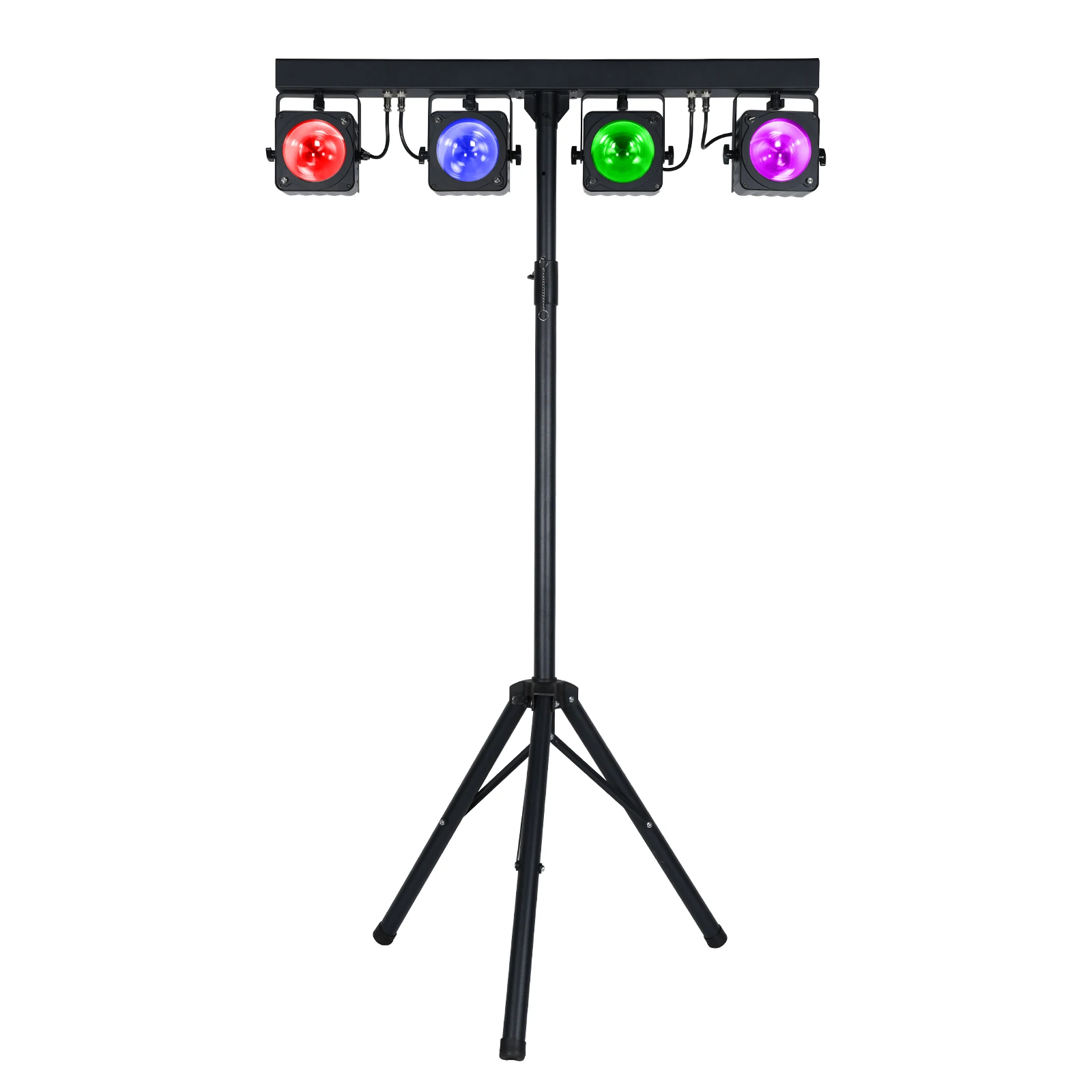 

U`King 4*30W Rgb 3 In 1 Cob Led Stage Washer Lighting For Dj Disco Party Event System Light Set With Tripod Stand Par Lights