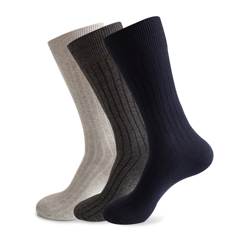 

Long Socks Autumn Winter Warm High Quality Combed Cotton Soft Solid Color Dress Socks For Men Breathable Plus Size Fashion