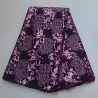 

2019 Inmyshop african lace fabric organza lace fabric purple french net sequin fabric embroidery lace