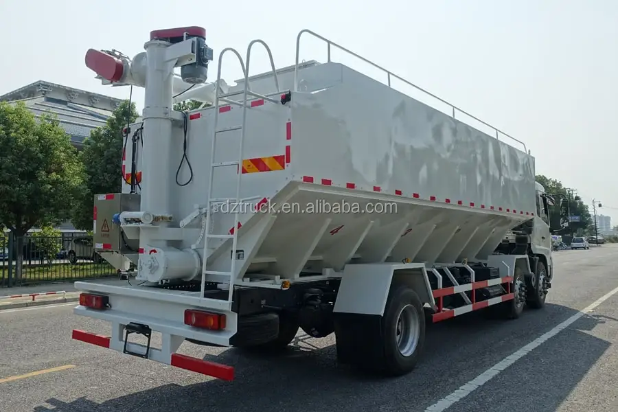 16 Ton Bulk Feed Truck/ 32m3 Bulk Feed Transport Truck With Hydro Auger