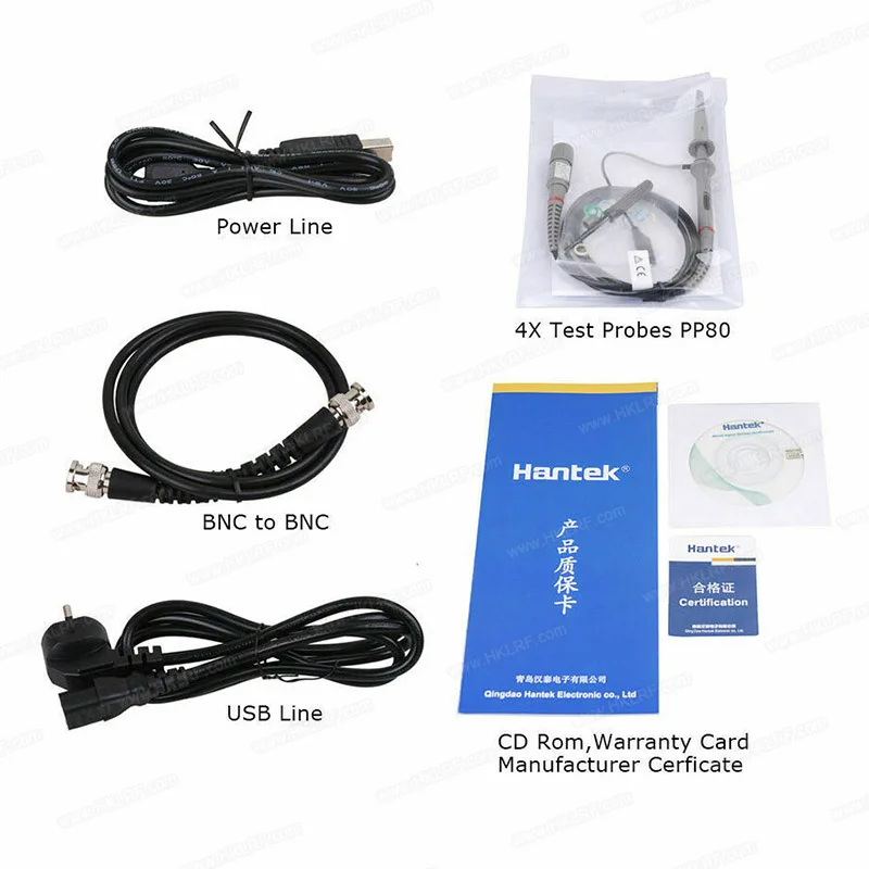 
Hantek DSO4204C Digital Oscilloscope 200MHz bandwidth 4 Channels PC USB LCD Portable Osciloscopio Portatil Electrical Tools 