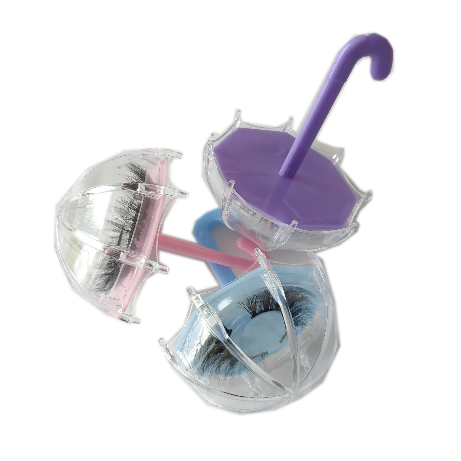 

clear lash box wholesale ice cream lash package with umbrella eyelash case