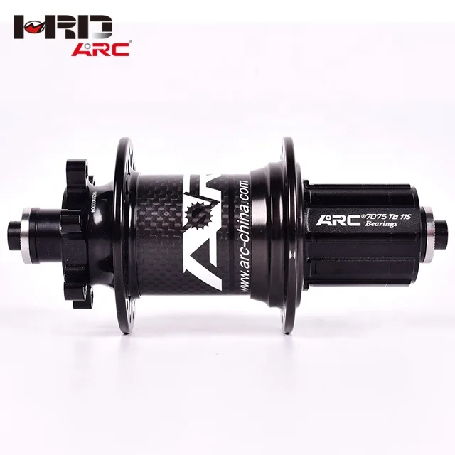 

New arrive rear hub black carbon ARC logo shimano hubs MT-010F/RCB J-bend 6 claws 3 teeth 114 rings MTB 32H MTB bicycle hub, Customized as your request