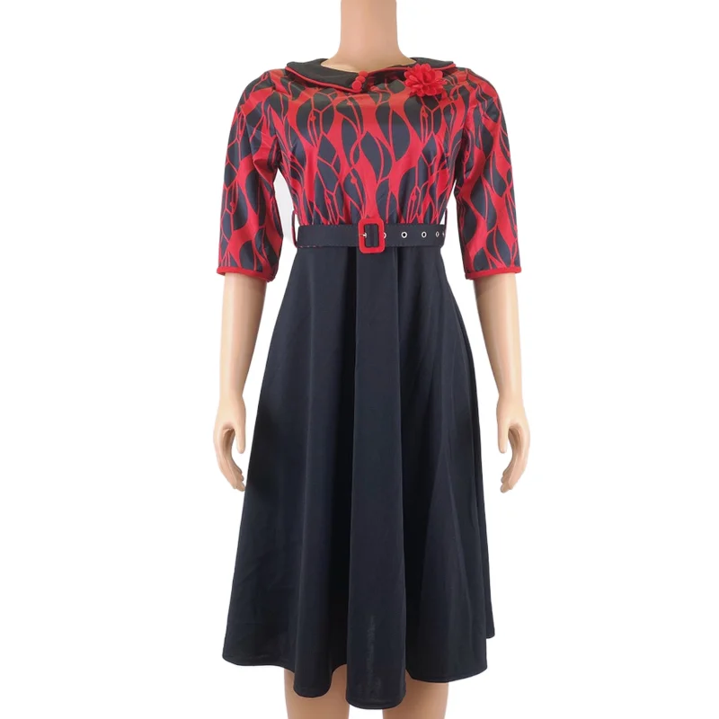 

Spliced printing Waistband a line evening dress birthday outfit Midi classic evening gown for women evening dresses, Customized color