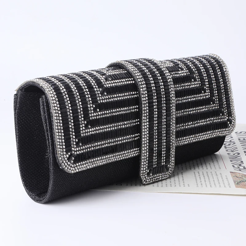 

Fashion PU leather Diamond decoration sling bags dinner bags for women