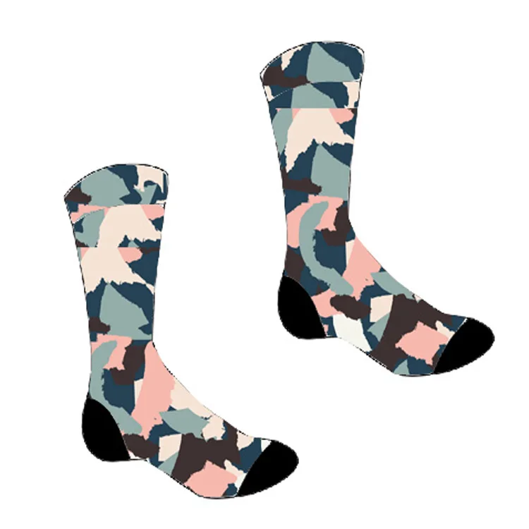 

Top quality low MOQ wholesale fashion custom men 3d printed socks
