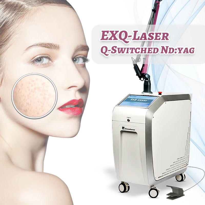 

Good effected TUV medical CE 1064nm 532nm 755nm optional yag laser nd yag q switch laser for tattoo removal machine