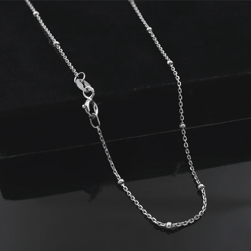 

JZBZ-010 new design machine-made bead 925 sterling silver chains wholesale, Silver, rose gold, gold