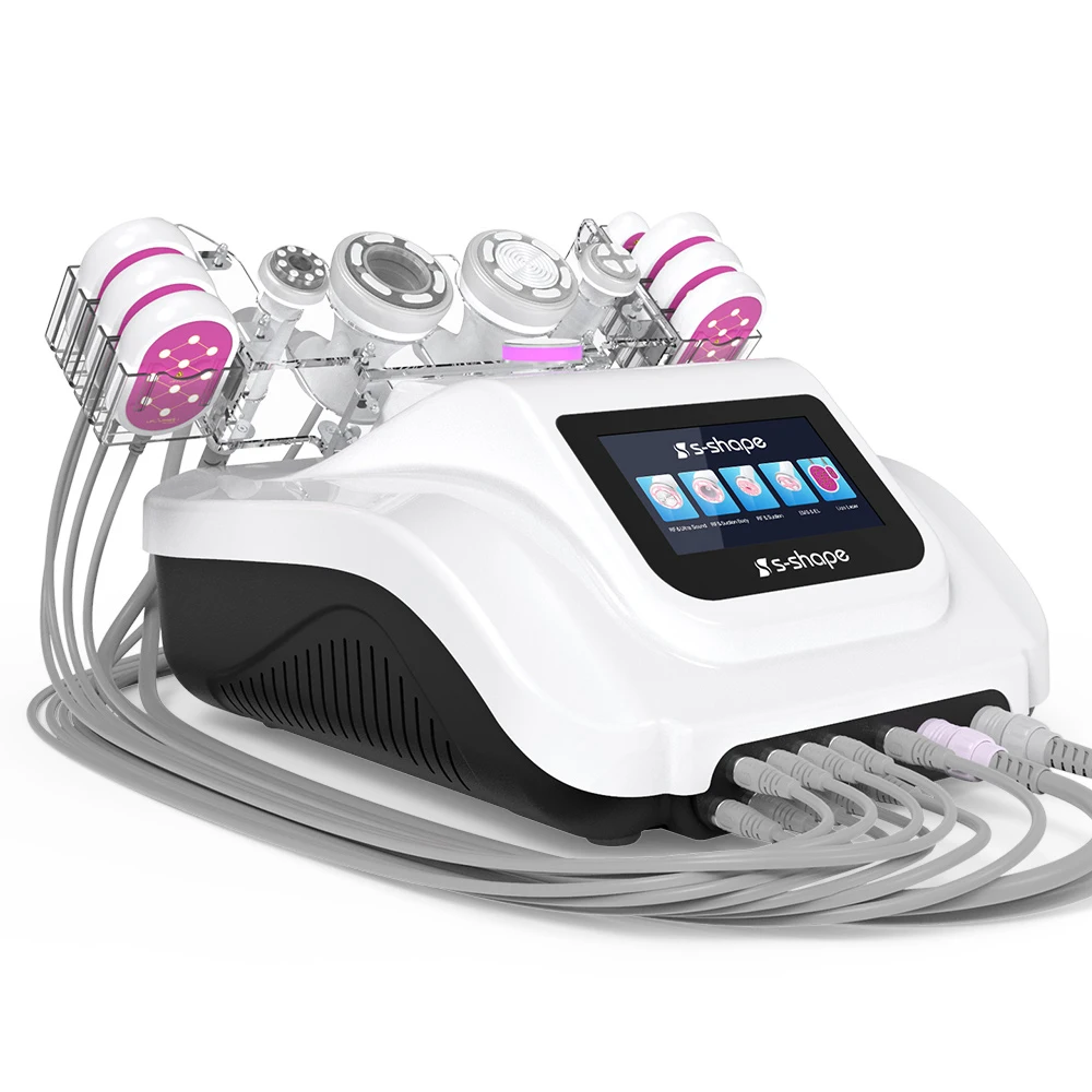 

New design Cellulite Reduction Fat Loss 30K Cavitation RF body S SHAPE slimming machine lipo laser, White