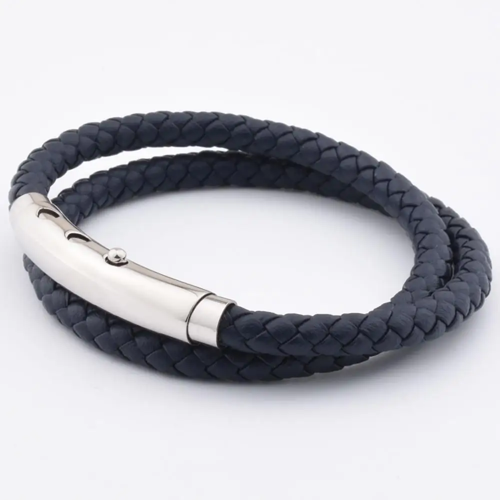 

New Design Clasp Bracelets Navy Band Adjustable Woven Leather Bracelet Fit All Sizes