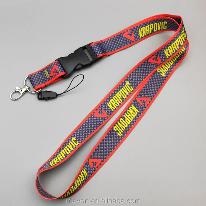 Black JDM Style for Ferrari Car Logo Cellphone Lanyard JDM Racing Car Keychain ID Holder Mobile Neck Strap with Quick Release for 488 Pista Portofino 812 458