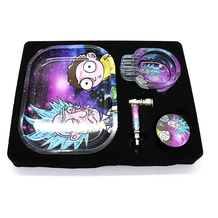 

Customize smoke pipe and Self equipped weed grinder smoking accessories Metal weed pipe and cigarette grinder ashtray set, Blend