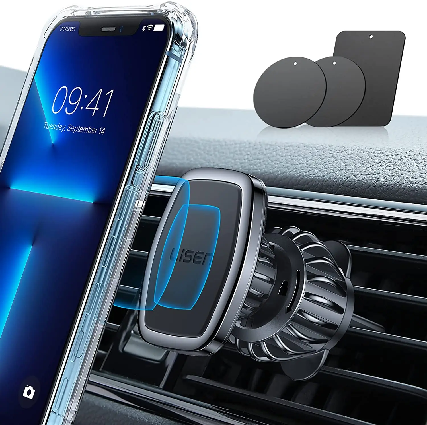 

Lisen Amazon Top Seller Universal Car Air vent Magnetic auto telefoon houder Car Phone Wall Mount Cell Phone Stands Holders