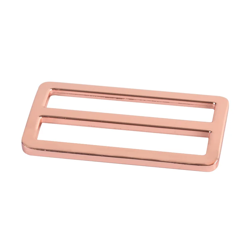 

High Quality Adjustable Belt Buckle Slider Metal Tri-glide Strap Buckles, Rose gold