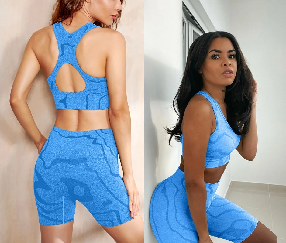 

2022 yoga sets fitness & yoga wear woman yoga bra & short yoga set for women BK362