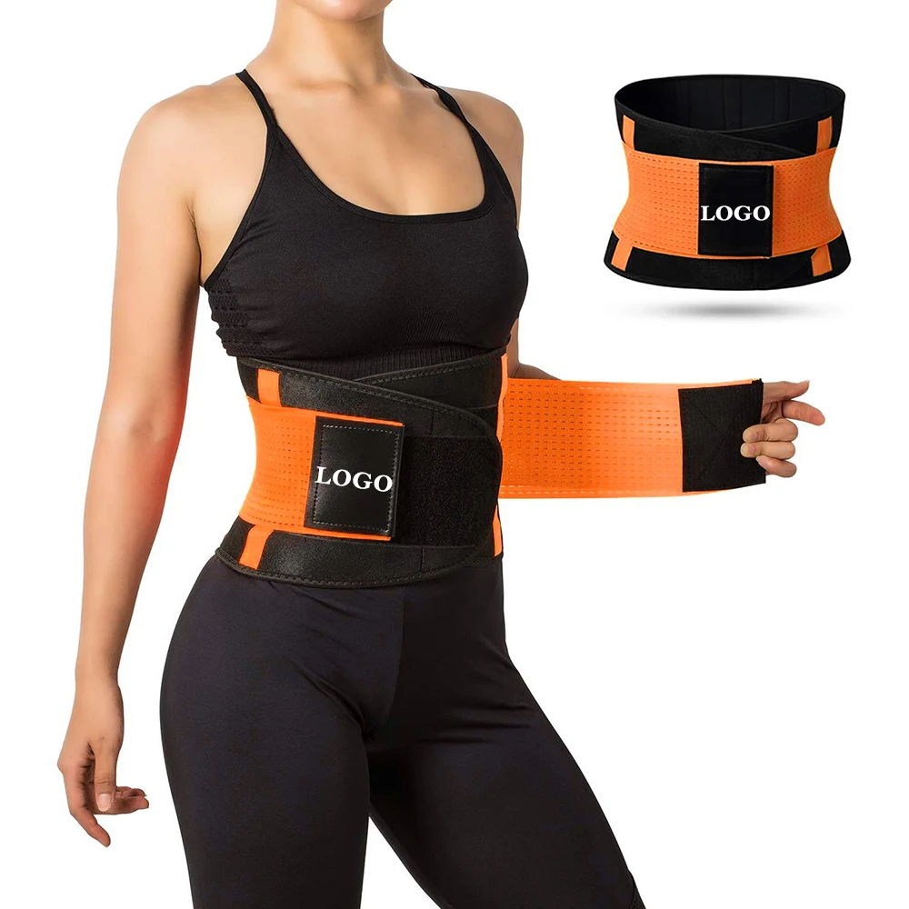 

Suana Custom Fajas High Quality Body Sweat Zipper Double Neoprene Belt Waist And Thigh Trainer Shaper Slimming Belts, Nude