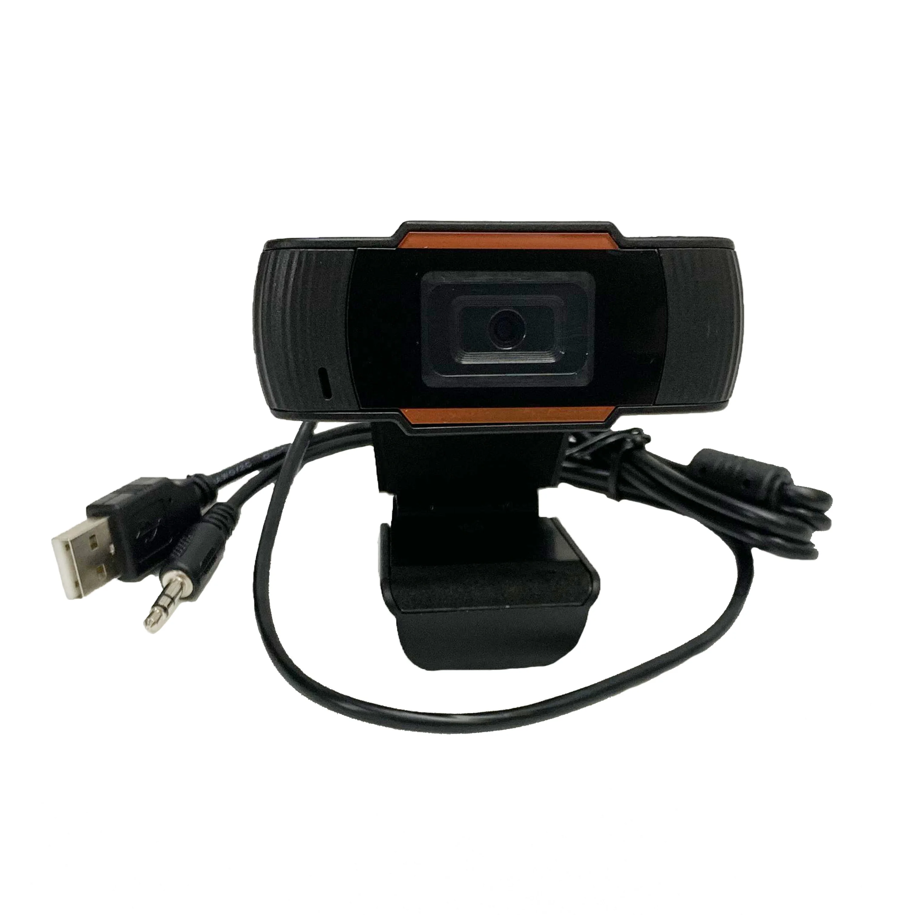 

Driver free camara web hd Autofoucus usb webcam camera with Built-in noise reduction microphone, Black+orange (optional)