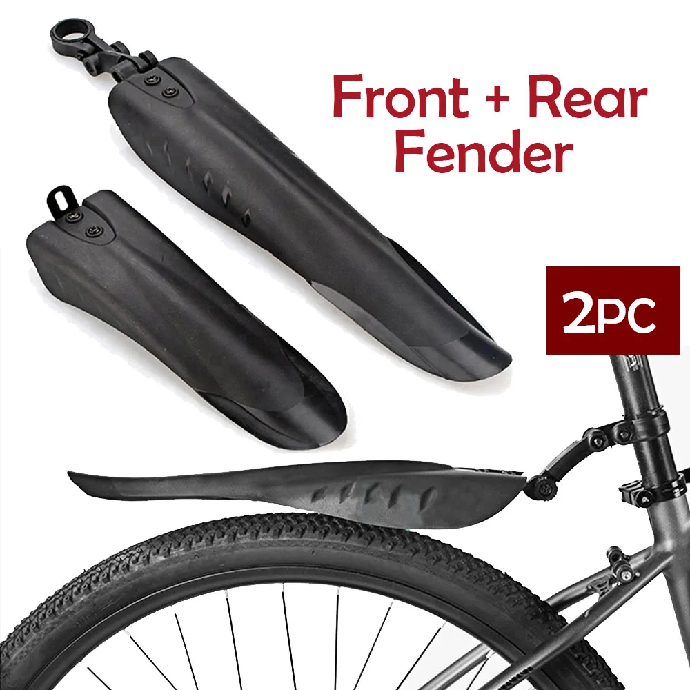 MTB Bicycle Fender Front & Rear Mudguards For Road Mountain Bike Fibre Plastic Splash kit Guard Mudgua Wings Set Cycling Parts
