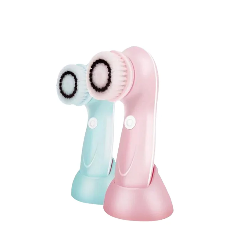 

New 2021 Trending Cosmetic Electric Skin Cleaning Facial Brush Cleaner, Pink/blue