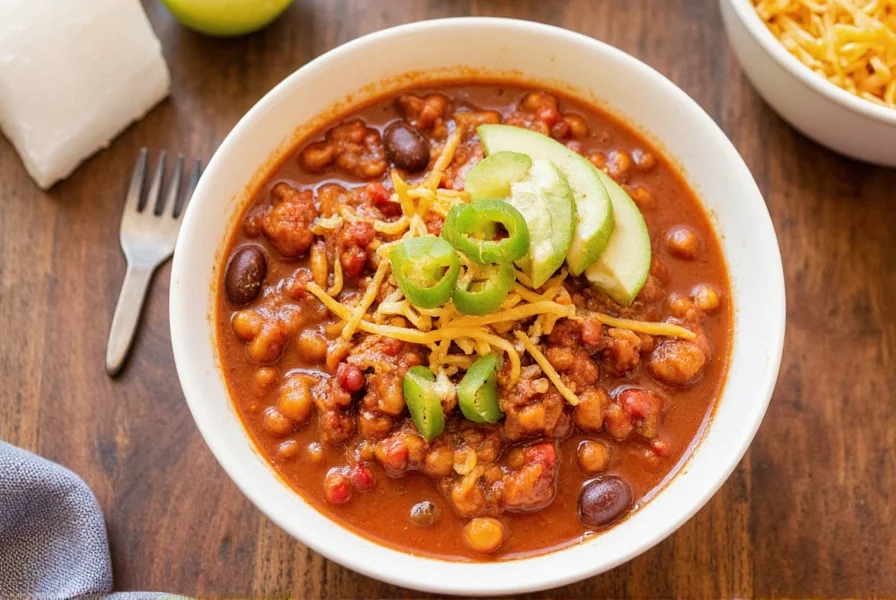Grocery shopping cart filled with chili ingredients