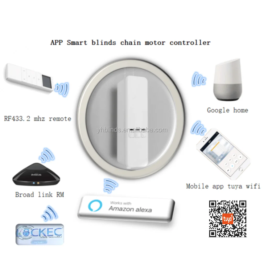 APP TUYA WIFI AMAZON ALEXA GOOGLE HOME Remote control smart home blinds curtain chain motor